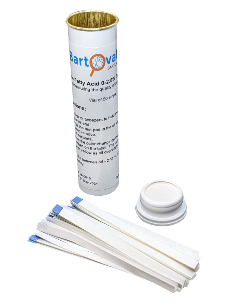 Bartovation FFA test strip 0-2.5 percent low range frying oil BAR-JSS01V50 Thailand BCST