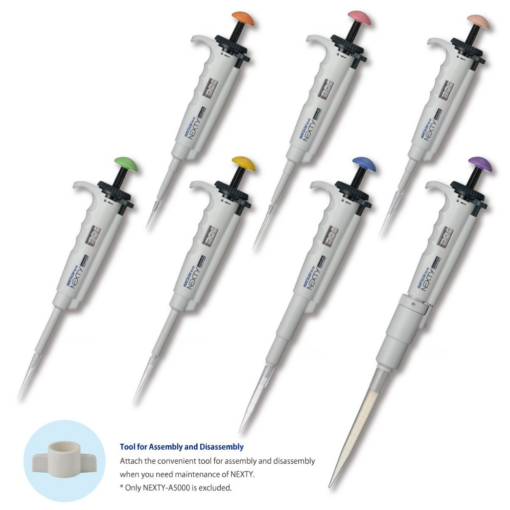 WATSON Autoclavable Pipettes - group Watson NEXTY autoclavable pipette Thailand single channel range WAT-NT-A2 to WAT-NT-A5000 BCST